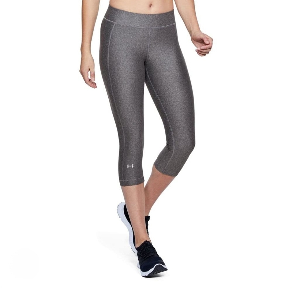 UNDER ARMOUR-Heatgear-Women's Gray Capri Leggings Small Petite